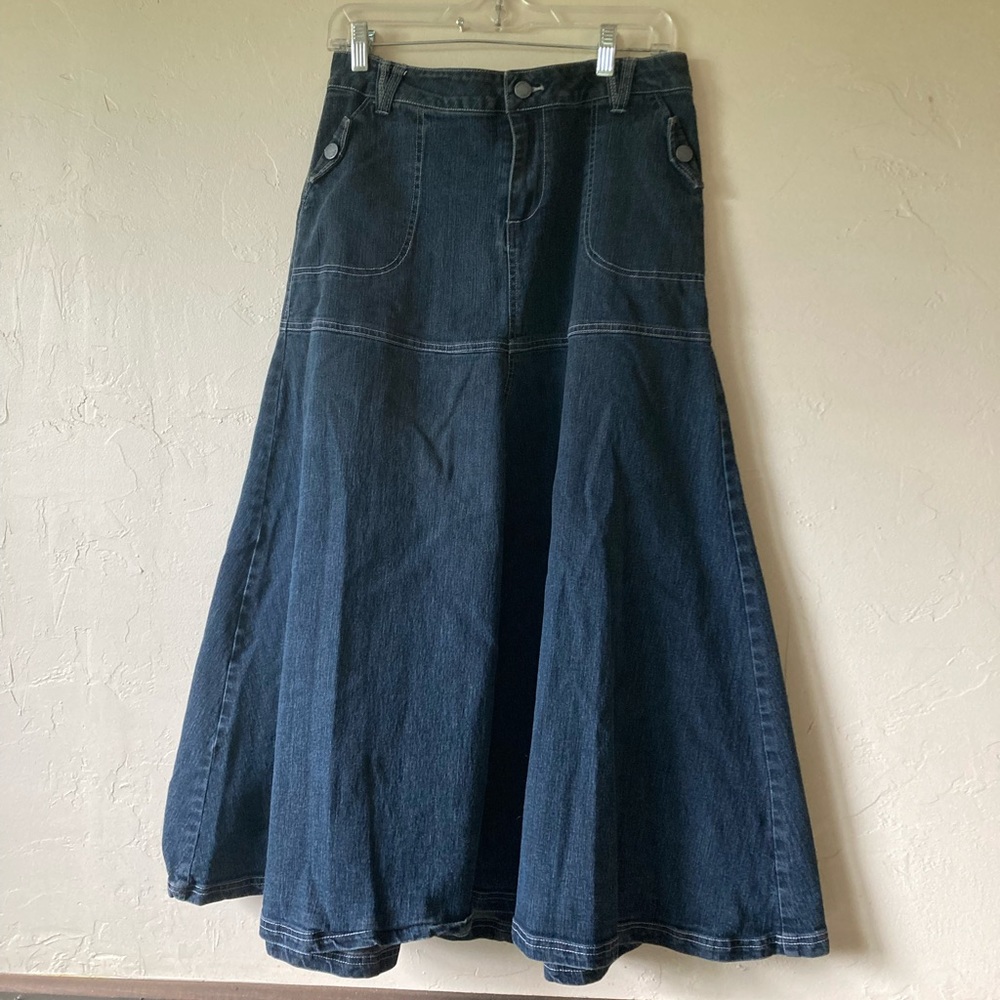Cato denim maxi tulip skirt size 8